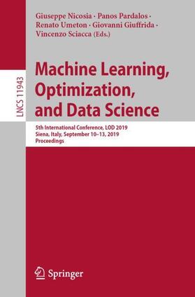 Nicosia / Pardalos / Sciacca |  Machine Learning, Optimization, and Data Science | Buch |  Sack Fachmedien