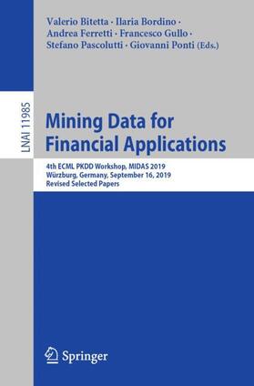 Bitetta / Bordino / Ponti |  Mining Data for Financial Applications | Buch |  Sack Fachmedien