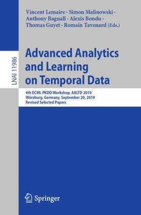Lemaire / Malinowski / Tavenard |  Advanced Analytics and Learning on Temporal Data | Buch |  Sack Fachmedien