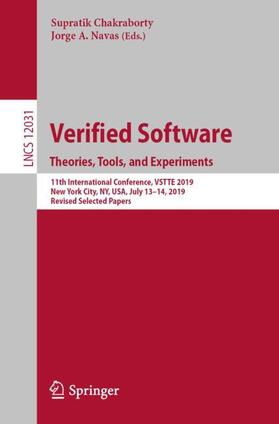 Navas / Chakraborty |  Verified Software. Theories, Tools, and Experiments | Buch |  Sack Fachmedien