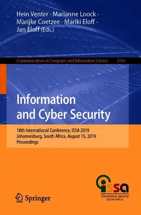 Venter / Loock / Eloff |  Information and Cyber Security | Buch |  Sack Fachmedien