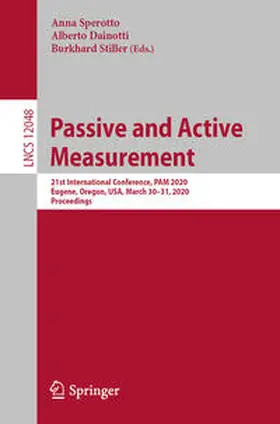 Sperotto / Dainotti / Stiller |  Passive and Active Measurement | eBook | Sack Fachmedien