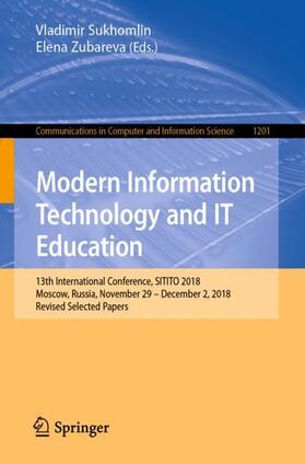 Zubareva / Sukhomlin |  Modern Information Technology and IT Education | Buch |  Sack Fachmedien