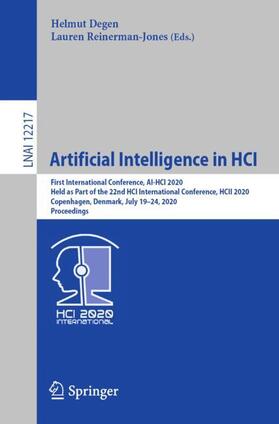 Reinerman-Jones / Degen |  Artificial Intelligence in HCI | Buch |  Sack Fachmedien
