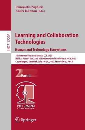 Ioannou / Zaphiris |  Learning and Collaboration Technologies. Human and Technology Ecosystems | Buch |  Sack Fachmedien