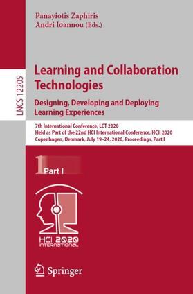 Ioannou / Zaphiris |  Learning and Collaboration Technologies. Designing, Developing and Deploying Learning Experiences | Buch |  Sack Fachmedien