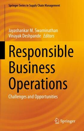 Deshpande / Swaminathan |  Responsible Business Operations | Buch |  Sack Fachmedien