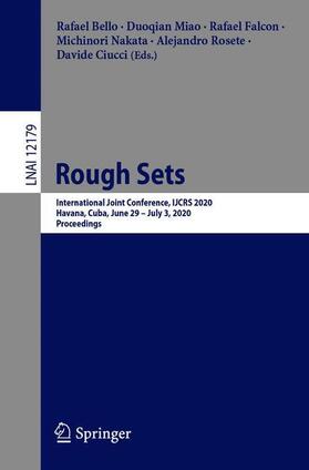 Bello / Miao / Ciucci |  Rough Sets | Buch |  Sack Fachmedien