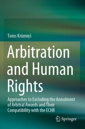 Kruminš / Kruminš |  Arbitration and Human Rights | Buch |  Sack Fachmedien