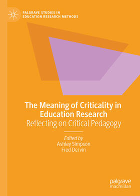 Simpson / Dervin |  The Meaning of Criticality in Education Research | eBook | Sack Fachmedien