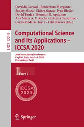 Gervasi / Murgante / Torre |  Computational Science and Its Applications – ICCSA 2020 | eBook | Sack Fachmedien