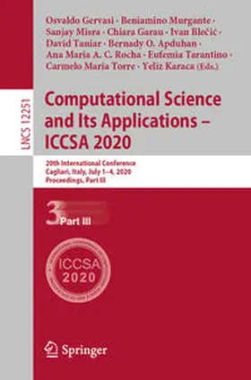 Gervasi / Murgante / Torre |  Computational Science and Its Applications – ICCSA 2020 | eBook | Sack Fachmedien