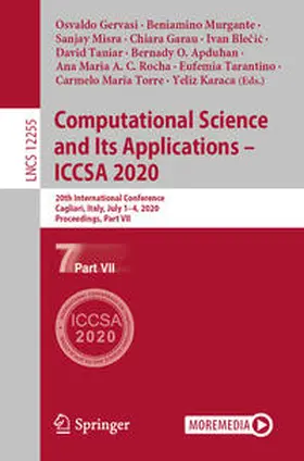 Gervasi / Murgante / Torre |  Computational Science and Its Applications – ICCSA 2020 | eBook | Sack Fachmedien