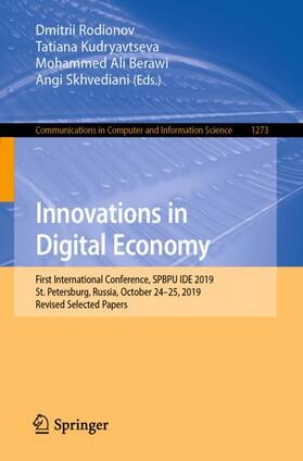 Rodionov / Skhvediani / Kudryavtseva |  Innovations in Digital Economy | Buch |  Sack Fachmedien