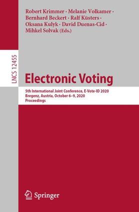 Krimmer / Volkamer / Beckert |  Electronic Voting | Buch |  Sack Fachmedien