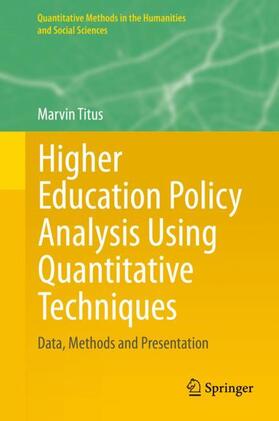 Titus |  Higher Education Policy Analysis Using Quantitative Techniques | Buch |  Sack Fachmedien