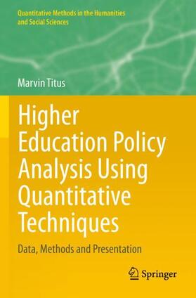 Titus |  Higher Education Policy Analysis Using Quantitative Techniques | Buch |  Sack Fachmedien