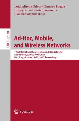 Grieco / Boggia / Campolo |  Ad-Hoc, Mobile, and Wireless Networks | Buch |  Sack Fachmedien