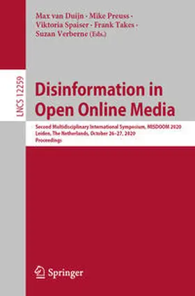 van Duijn / Preuss / Spaiser |  Disinformation in Open Online Media | eBook | Sack Fachmedien