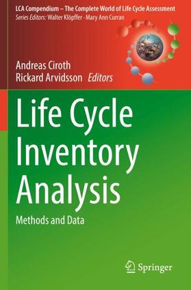 Arvidsson / Ciroth |  Life Cycle Inventory Analysis | Buch |  Sack Fachmedien