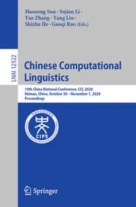 Sun / Li / Zhang |  Chinese Computational Linguistics | eBook | Sack Fachmedien