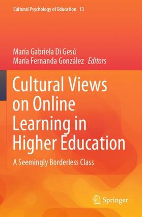 González / Di Gesú |  Cultural Views on Online Learning in Higher Education | Buch |  Sack Fachmedien