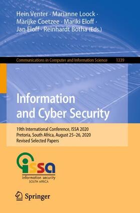 Venter / Loock / Botha |  Information and Cyber Security | Buch |  Sack Fachmedien