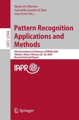 De Marsico / Fred / Sanniti di Baja |  Pattern Recognition Applications and Methods | Buch |  Sack Fachmedien