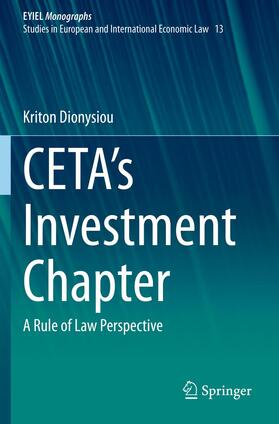 Dionysiou |  CETA's Investment Chapter | Buch |  Sack Fachmedien