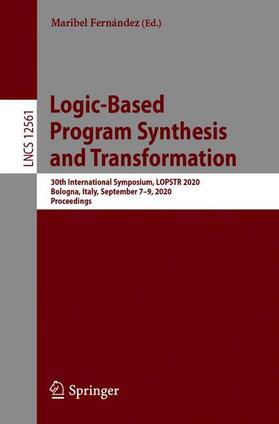 Fernández |  Logic-Based Program Synthesis and Transformation | Buch |  Sack Fachmedien