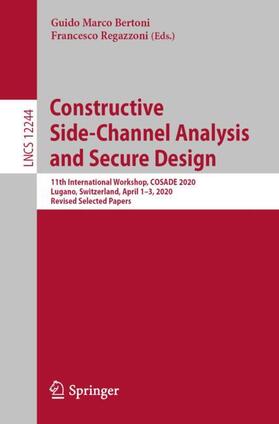 Regazzoni / Bertoni |  Constructive Side-Channel Analysis and Secure Design | Buch |  Sack Fachmedien
