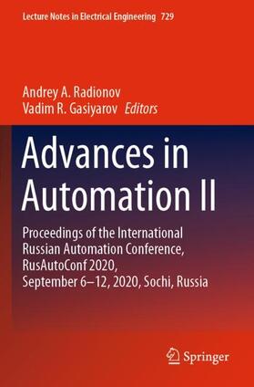 Gasiyarov / Radionov |  Advances in Automation II | Buch |  Sack Fachmedien