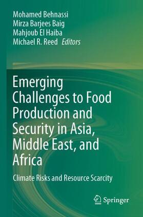 Behnassi / Reed / Barjees Baig |  Emerging Challenges to Food Production and Security in Asia, Middle East, and Africa | Buch |  Sack Fachmedien