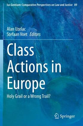 Voet / Uzelac |  Class Actions in Europe | Buch |  Sack Fachmedien