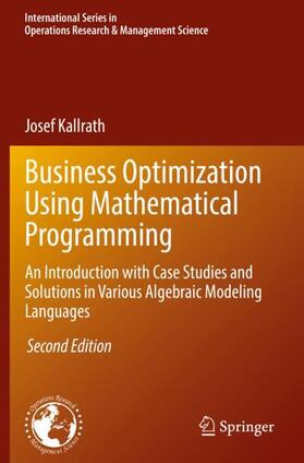 Kallrath |  Business Optimization Using Mathematical Programming | Buch |  Sack Fachmedien