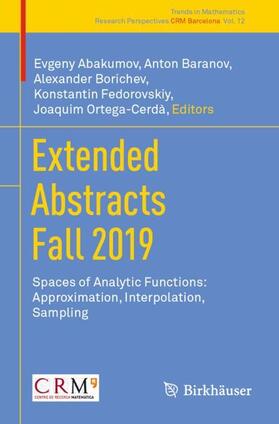 Abakumov / Baranov / Ortega-Cerdà |  Extended Abstracts Fall 2019 | Buch |  Sack Fachmedien