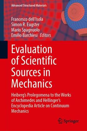 dell'Isola / Barchiesi / Eugster |  Evaluation of Scientific Sources in Mechanics | Buch |  Sack Fachmedien