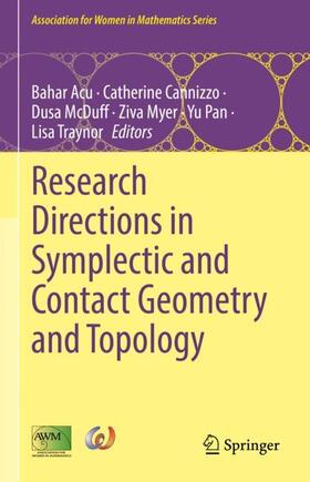 Acu / Cannizzo / Traynor |  Research Directions in Symplectic and Contact Geometry and Topology | Buch |  Sack Fachmedien