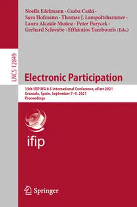 Edelmann / Csáki / Hofmann |  Electronic Participation | eBook | Sack Fachmedien