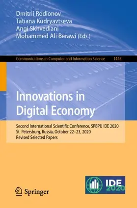 Rodionov / Berawi / Kudryavtseva |  Innovations in Digital Economy | Buch |  Sack Fachmedien