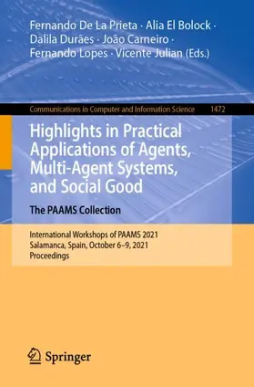 De La Prieta / El Bolock / Julian |  Highlights in Practical Applications of Agents, Multi-Agent Systems, and Social Good. The PAAMS Collection | Buch |  Sack Fachmedien