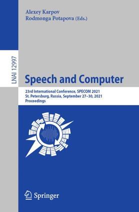 Potapova / Karpov |  Speech and Computer | Buch |  Sack Fachmedien