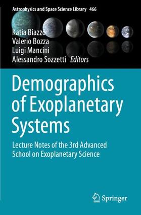 Biazzo / Sozzetti / Bozza |  Demographics of Exoplanetary Systems | Buch |  Sack Fachmedien