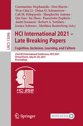 Stephanidis / Harris / Ioannou |  HCI International 2021 - Late Breaking Papers: Cognition, Inclusion, Learning, and Culture | eBook | Sack Fachmedien