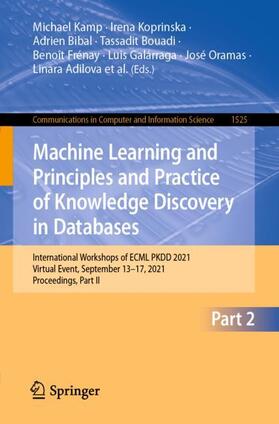 Kamp / Kang / Koprinska |  Machine Learning and Principles and Practice of Knowledge Discovery in Databases | Buch |  Sack Fachmedien