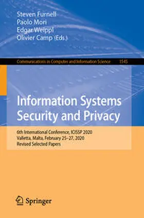 Furnell / Mori / Weippl |  Information Systems Security and Privacy | eBook | Sack Fachmedien