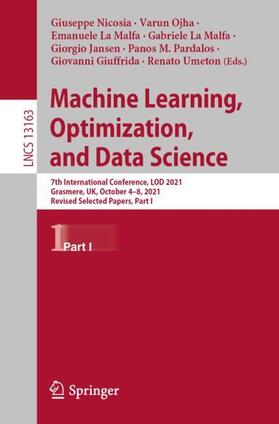 Nicosia / Ojha / La Malfa |  Machine Learning, Optimization, and Data Science | Buch |  Sack Fachmedien