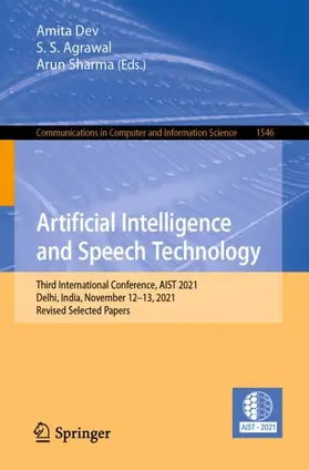 Dev / Sharma / Agrawal |  Artificial Intelligence and Speech Technology | Buch |  Sack Fachmedien