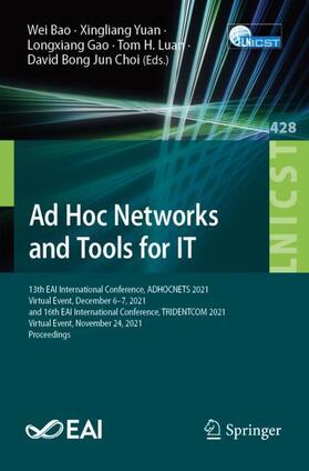 Bao / Yuan / Choi |  Ad Hoc Networks and Tools for IT | Buch |  Sack Fachmedien