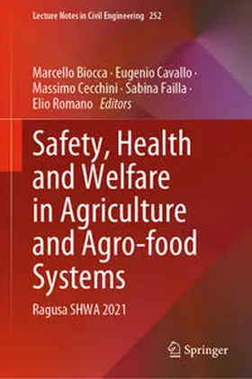 Biocca / Cavallo / Cecchini |  Safety, Health and Welfare in Agriculture and Agro-food Systems | eBook | Sack Fachmedien